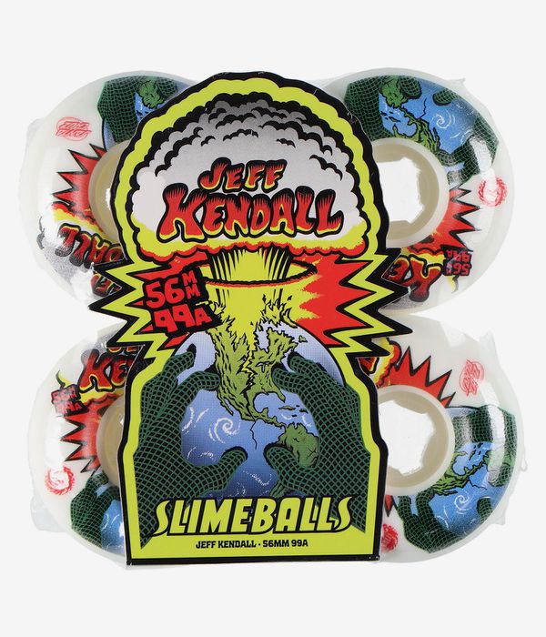 Santa Cruz Kendall End Of The World Reissue Chubbies Slime Balls Rollen (white) 56 mm 99A 4er Pack