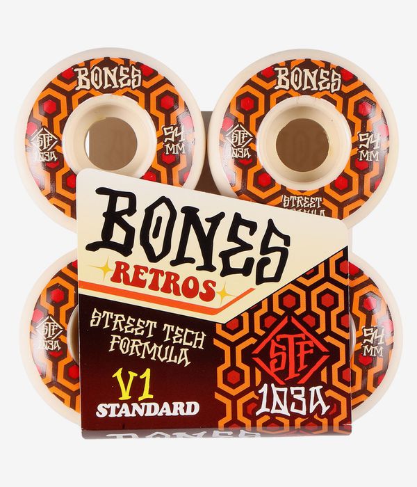 Bones STF Retros V1 Roues (white red) 54mm 103A 4 Pack