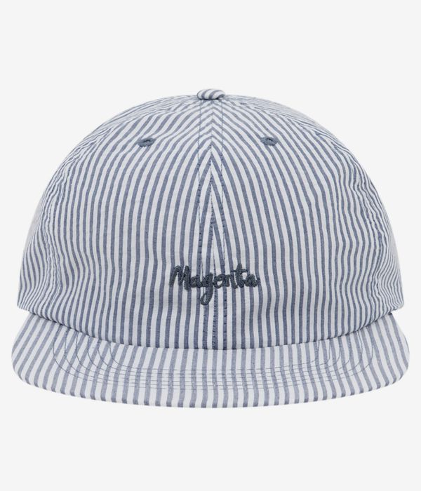 Magenta Seersucker Cap (striped)