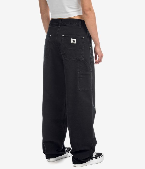 Carhartt WIP W' Brandon Double Knee Pant Organic Dearborn Broeken women (black grind wash)