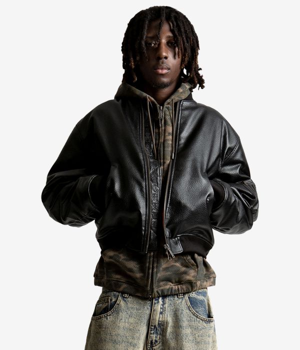 Wasted Paris Kingdom Faux Leather Jacket (black)