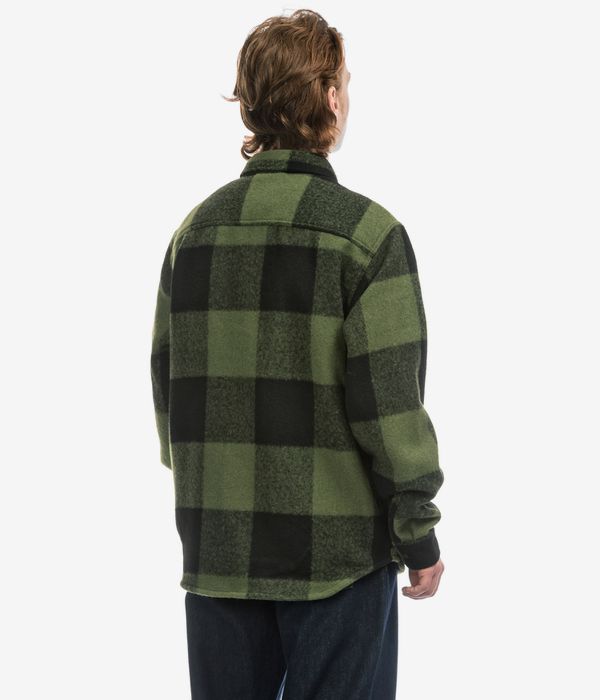 Vans Denby Fuzzy Shacket Shirt Jacke (black loden green)