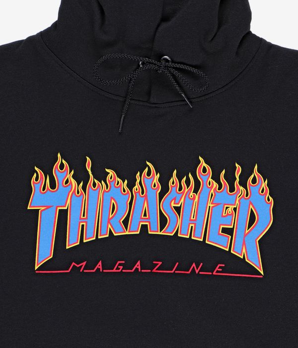 Thrasher Flame sweat à capuche (black blue)