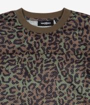 Wasted Paris Cheetah Mesh Boxy T-Shirt (olive khaki camo)