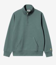 Carhartt WIP Chase Neck Zip Sweatshirt (silver pine gold)