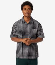 HUF Stretch Micro Plaid Hemd (black)