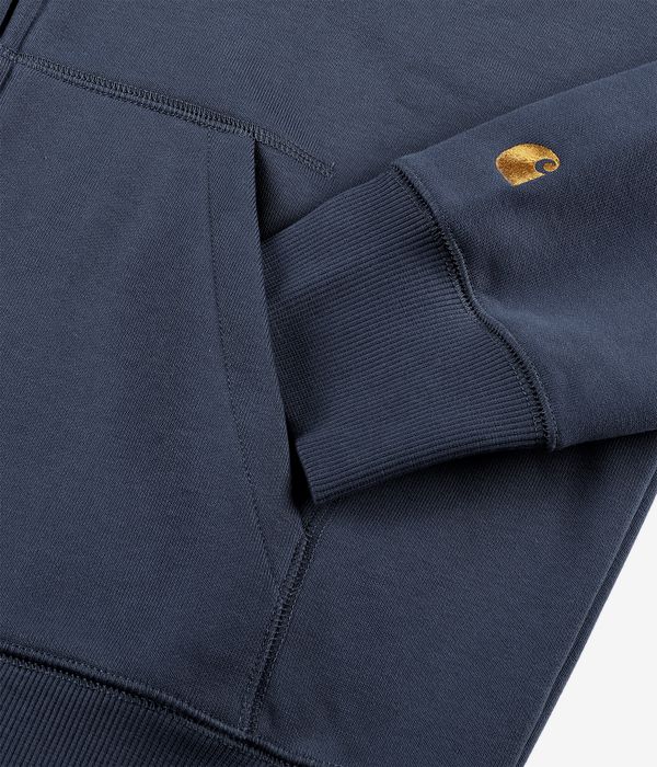 Carhartt WIP Chase Zip-Hoodie (dusky blue gold)