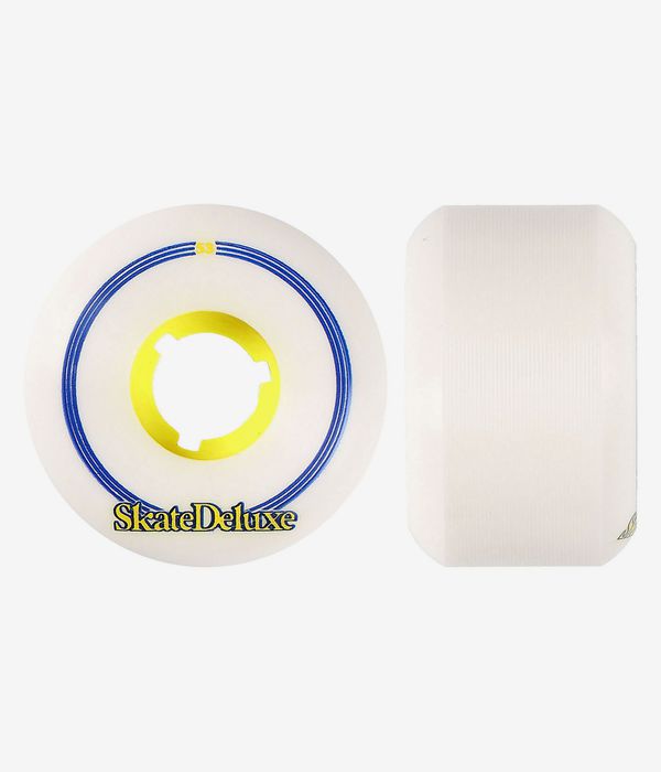 skatedeluxe Retro Conical Rouedas (white yellow) 53mm 100A Pack de 4