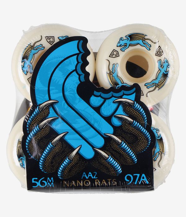 Powell-Peralta Dragons Nano Rat AA2 Asymmetrical Wide Ride Ruote (offwhite) 56 mm 97A pacco da 4