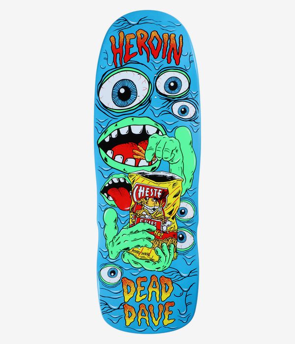 Heroin Skateboards Dead Dave Mutate Or Die 10.1" Skateboard Deck (blue)