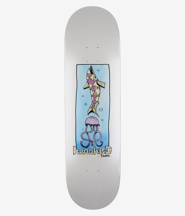 Krooked Knox Ocean Animal 8.5" Skateboard Deck (white)