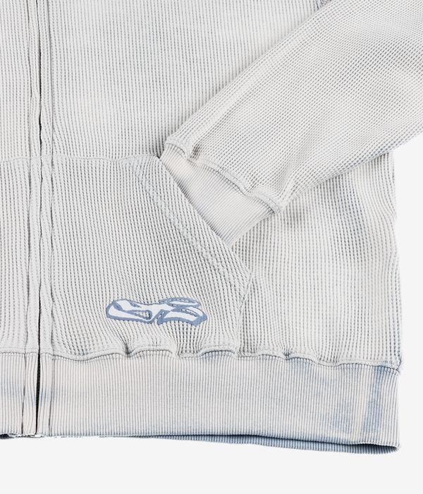 Yardsale Bleached Waffle Zip-Hoodie (blue)