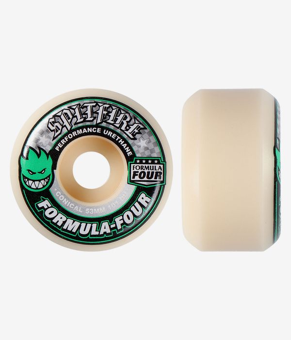 Shop Spitfire Formula Four Conical Wheels (natural green
