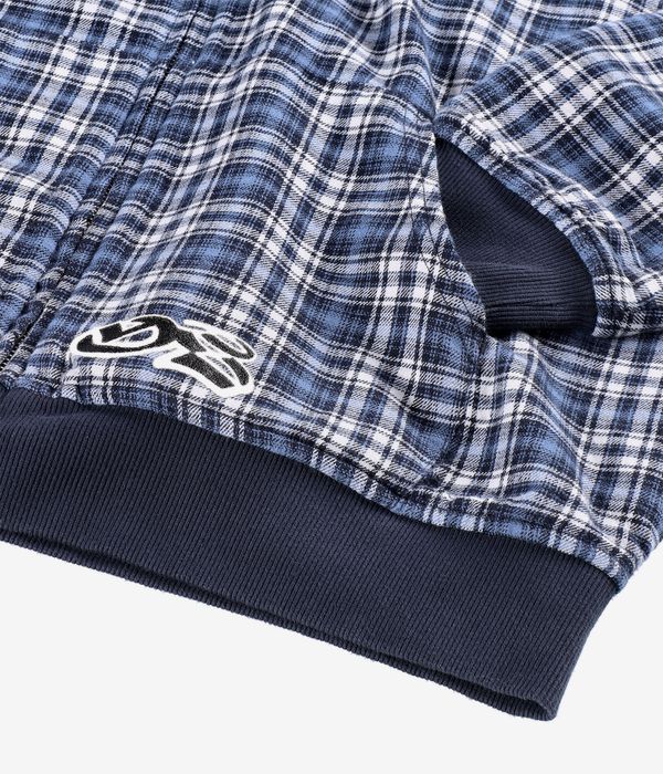 Yardsale Reversible Flannel Zip-Hoodie (blue)