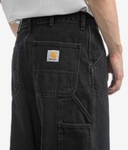 Carhartt WIP Double Knee Pantalones (black stone washed)
