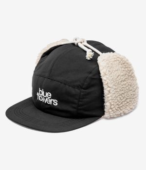 Blue Flowers Witness Ear Flap Cap (black)