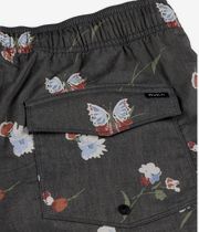 RVCA Barnes Elastic 17 Boardshorts (black floral print)