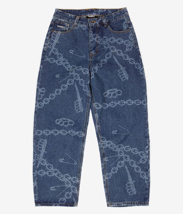 Wasted Paris Knuckles Casper Pantaloni (washed blue)