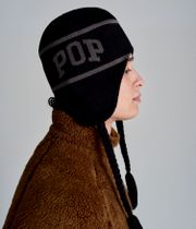 Pop Trading Company Earflap Beanie (black charcoal)