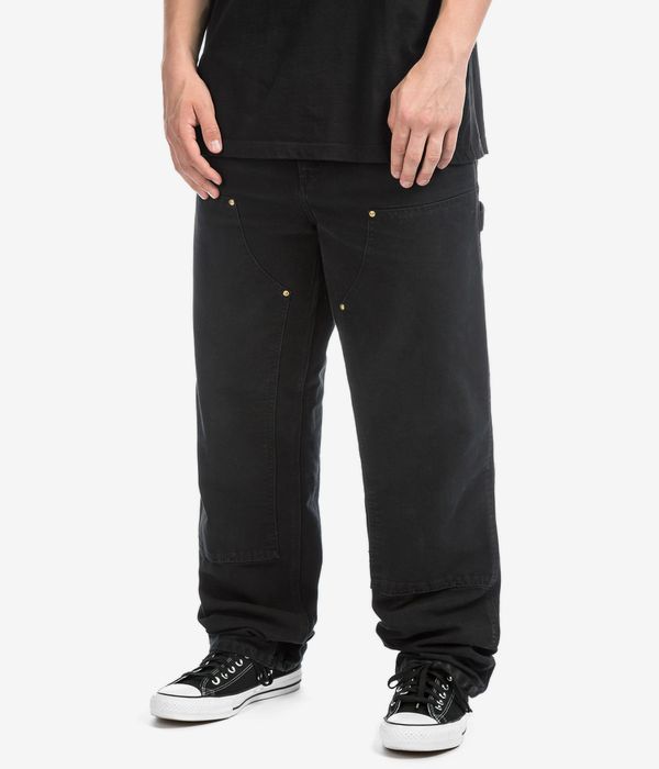 Carhartt WIP Double Knee Pant Organic Dearborn Pants (black stone canvas)