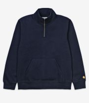 Carhartt WIP Chase Neck Zip Felpa (dark navy gold)