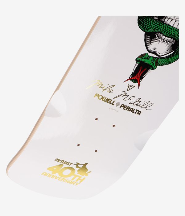 Powell-Peralta McGill O.G. Skull & Snake Shape 160 10" Skateboard Deck (white)