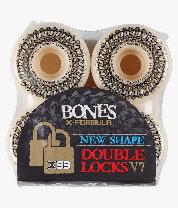 Bones X Formula Double Lock V7 Ruote (white) 58 mm 99A pacco da 4