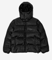 Wasted Paris Faux Leather Puffer Jacket (black)