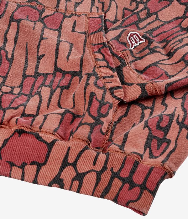 Evisen Dokuro Camo Felpa Hoodie con zip (orange)