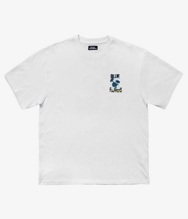 Blue Flowers In Bloom T-Shirt (white)