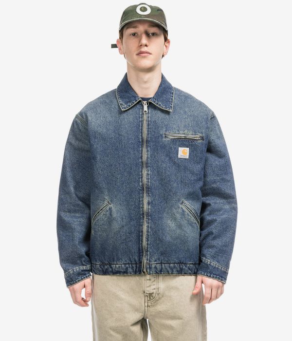 Carhartt WIP OG Detroit Cotton Bradenton Giacca (blue grind wash)