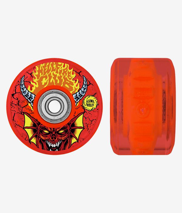 Santa Cruz x Stranger Things Slimeballs Hellfire Club Light Ups OG Roues (slime red) 66 mm 78A 4 Pac