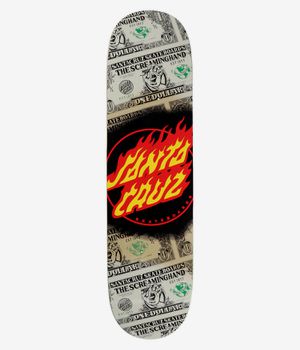 Santa Cruz Dollar Flame Dot 8" Skateboard Deck (black)