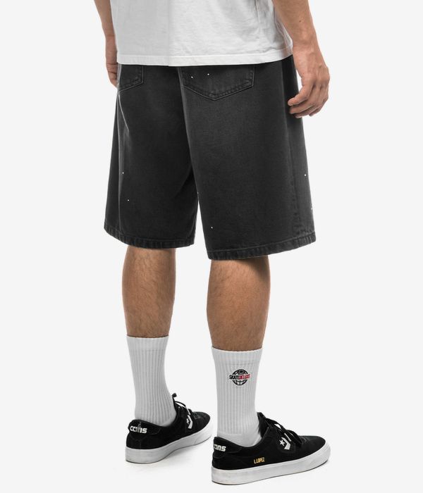 Carhartt WIP Landon Shorts (black destroy wash splatter)