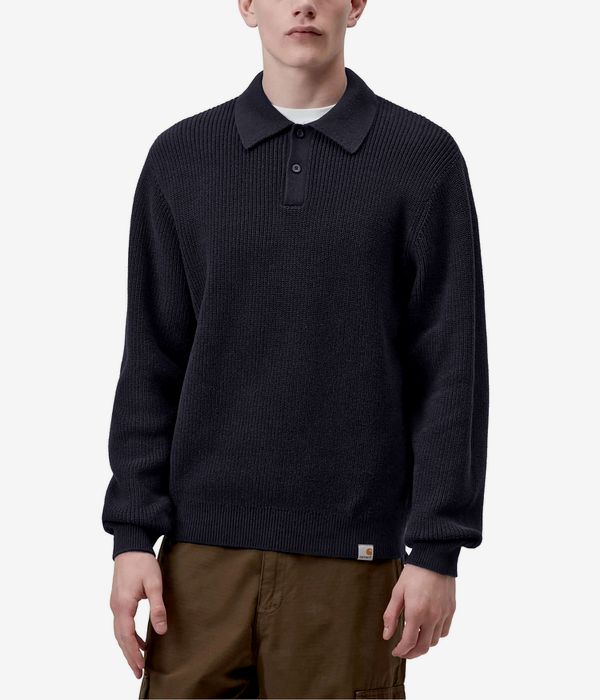 Carhartt WIP Miles Polo Long sleeve (black)