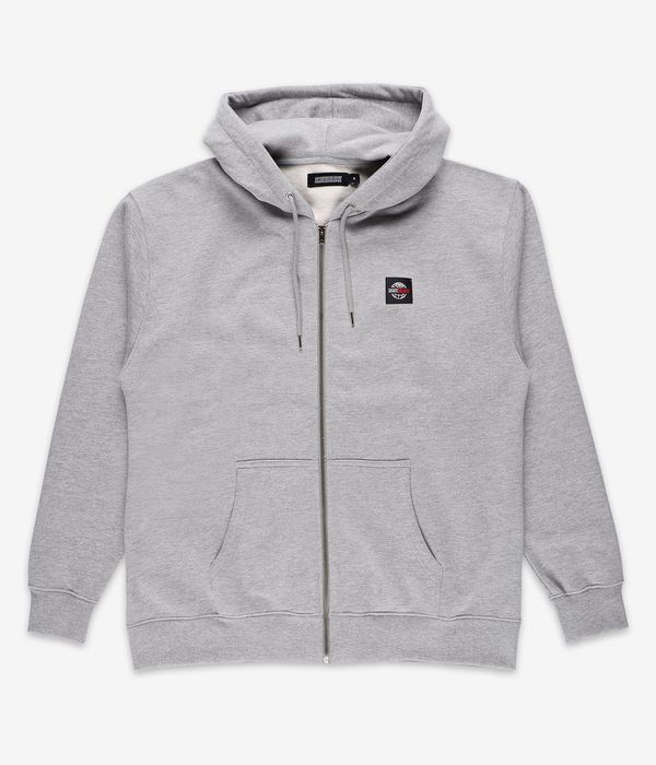 skatedeluxe World Patch Zip-Hoodie (heather grey)