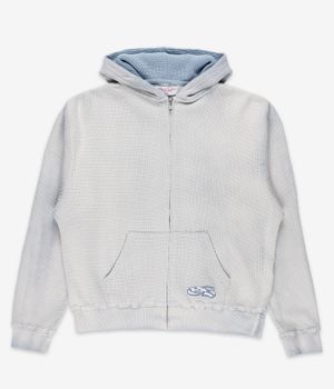 Yardsale Bleached Waffle Zip-Hoodie (blue)