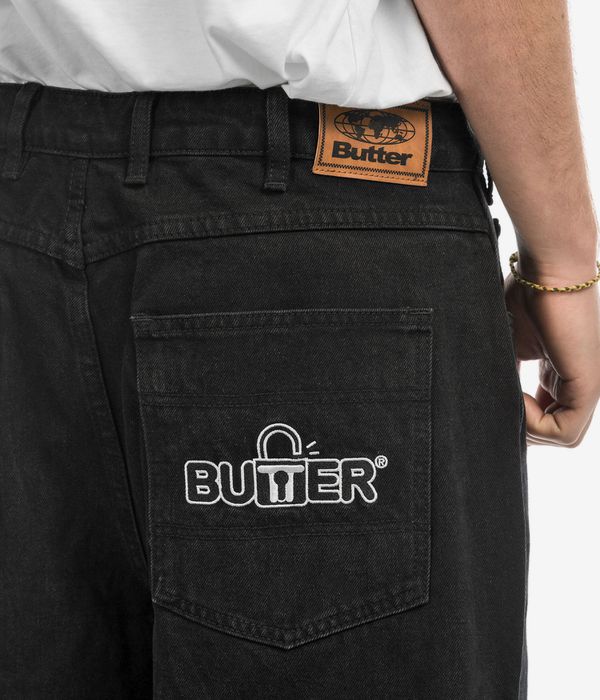 Butter Goods Lock Baggy Denim Jeans (flat black)