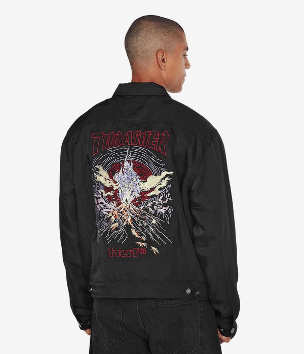 HUF x Thrasher Trucker Kurtka (black)