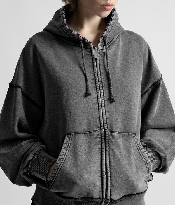 Wasted Paris Kingdom Curve Faded Zip-Hoodie (faded black)