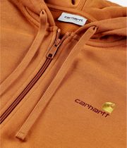 Carhartt WIP American Script Zip-Sweatshirt avec capuchon (sienna)