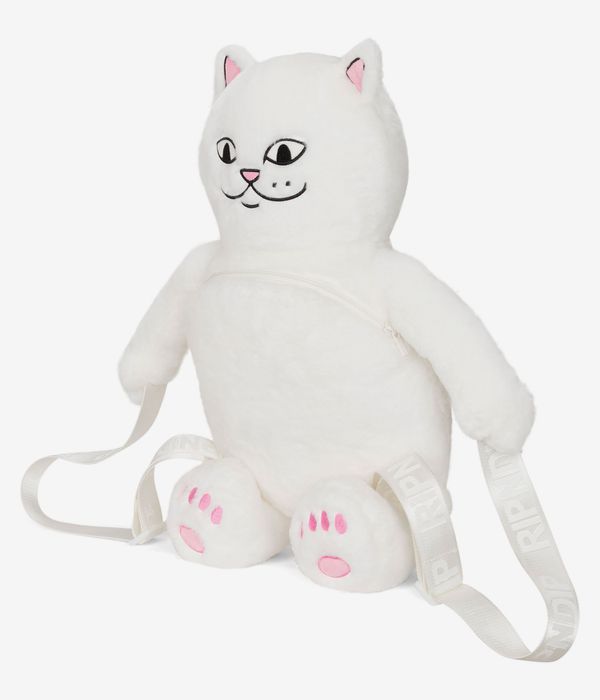 RIPNDIP Lord Nermal Plush Backpack (white)