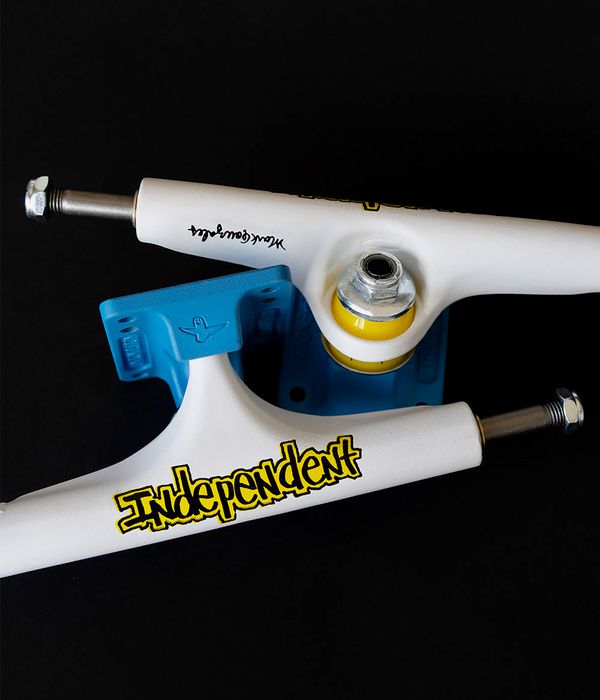 Independent 166 Stage 4 Standard Mark Gonzalez Truck (flat white blue) 9"