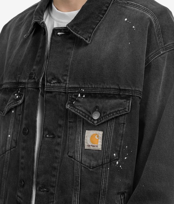 Carhartt WIP Helston Jacket (black destroy wash splatter)