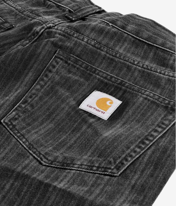 Carhartt WIP Rylan Hampton Shorts (rylan stripe black stone washed)