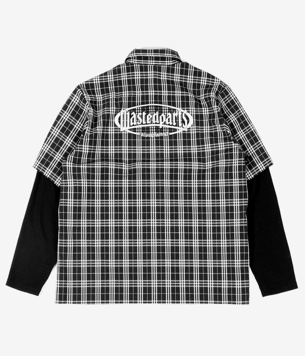 Wasted Paris Tartan Bones Camicia (black white)