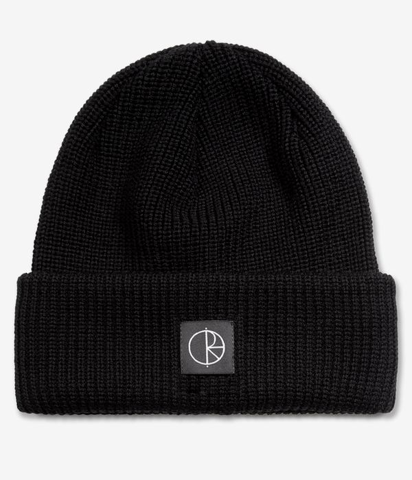 Polar Double Fold Merino Berretto (black)