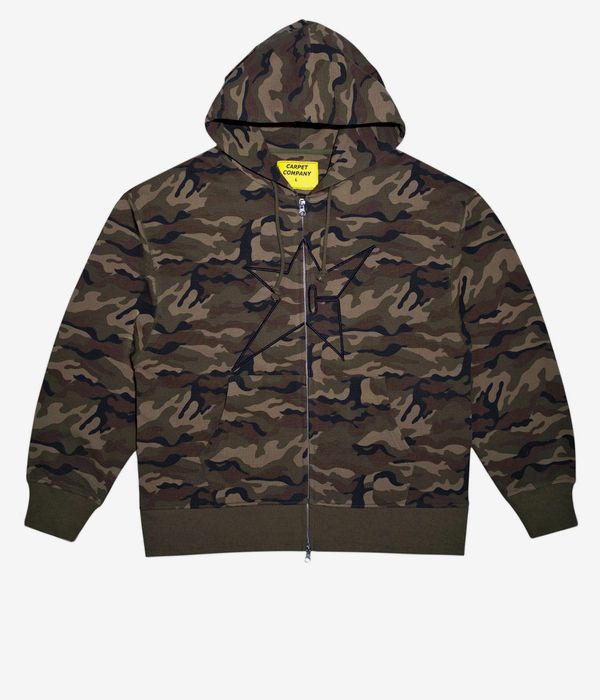 Carpet Company C-Star Thermal Zip-Sweatshirt avec capuchon (camo)