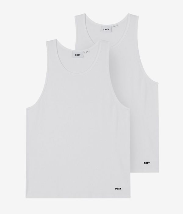 Obey Standard Rip Tank-Top (white) 2er Pack