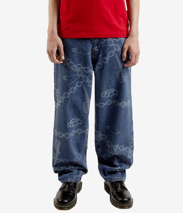 Wasted Paris Knuckles Casper Pantaloni (washed blue)